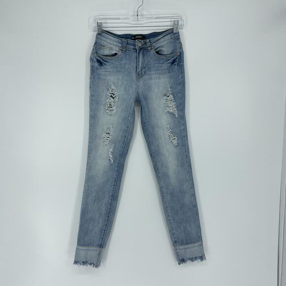 Missguided Mid Rise Authentic Skinny Ripped Jeans Size 4 - Picture 3 of 9